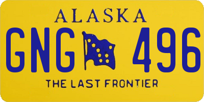 AK license plate GNG496