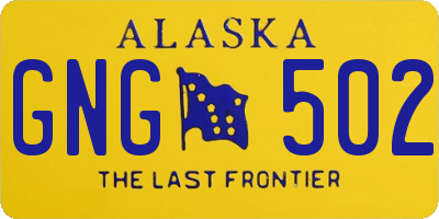 AK license plate GNG502