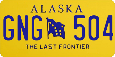 AK license plate GNG504