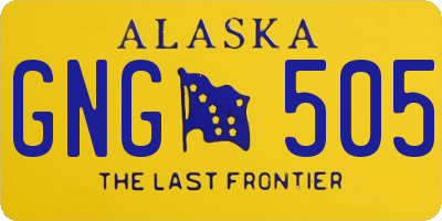 AK license plate GNG505