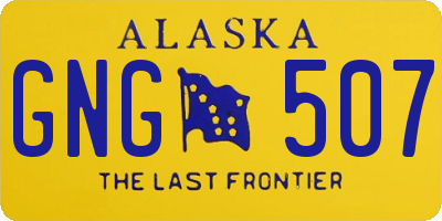 AK license plate GNG507