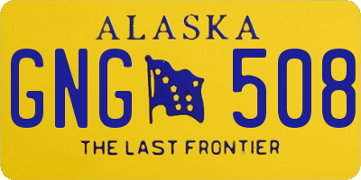 AK license plate GNG508