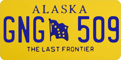 AK license plate GNG509