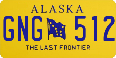 AK license plate GNG512