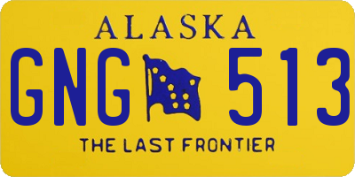 AK license plate GNG513