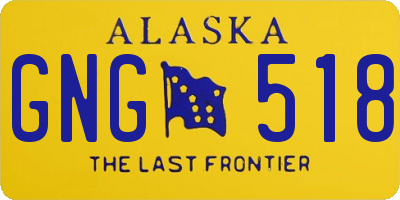 AK license plate GNG518