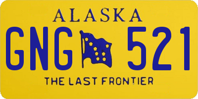 AK license plate GNG521