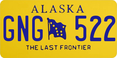 AK license plate GNG522