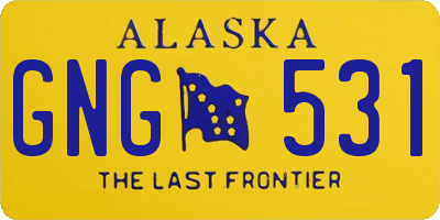 AK license plate GNG531