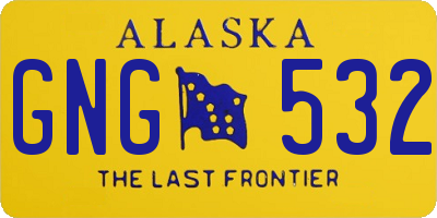 AK license plate GNG532