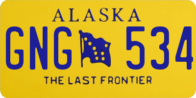 AK license plate GNG534