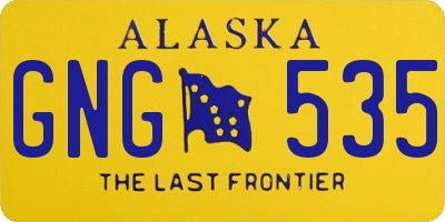 AK license plate GNG535