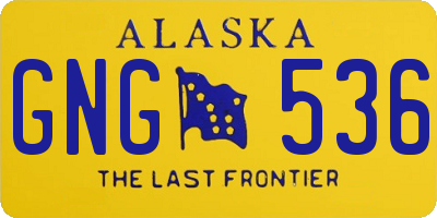 AK license plate GNG536