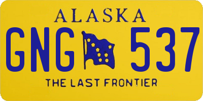 AK license plate GNG537
