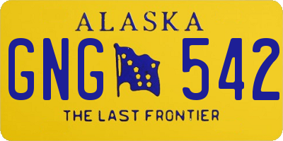 AK license plate GNG542