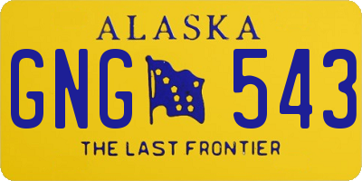 AK license plate GNG543