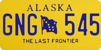 AK license plate GNG545