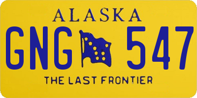 AK license plate GNG547