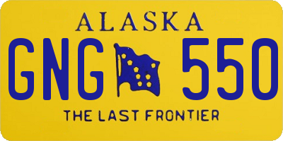 AK license plate GNG550