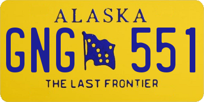 AK license plate GNG551