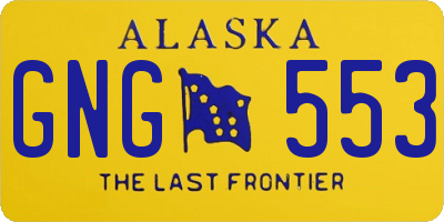 AK license plate GNG553
