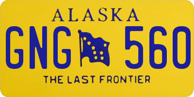 AK license plate GNG560