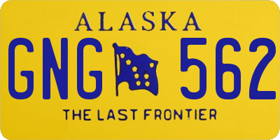 AK license plate GNG562