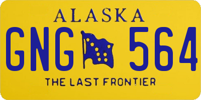 AK license plate GNG564