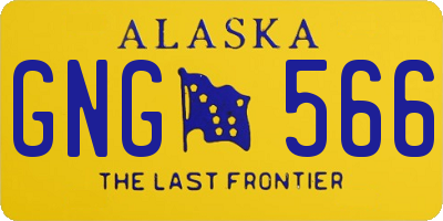 AK license plate GNG566