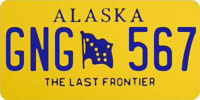 AK license plate GNG567