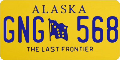 AK license plate GNG568