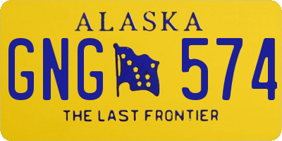 AK license plate GNG574