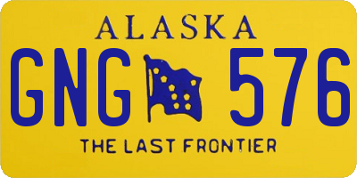 AK license plate GNG576