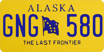 AK license plate GNG580