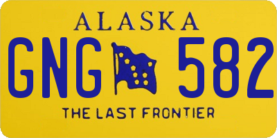 AK license plate GNG582