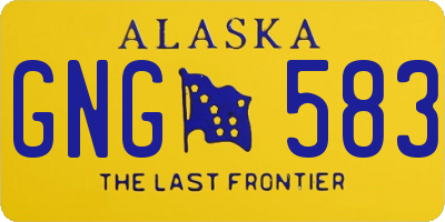 AK license plate GNG583
