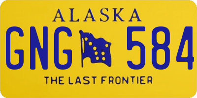 AK license plate GNG584