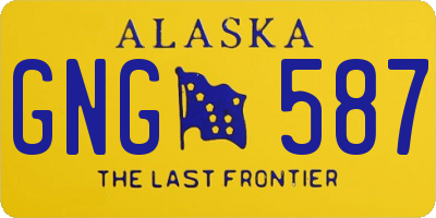 AK license plate GNG587