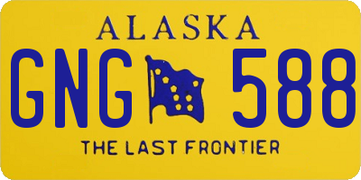 AK license plate GNG588