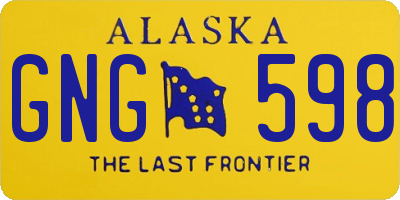 AK license plate GNG598