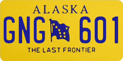 AK license plate GNG601
