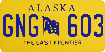 AK license plate GNG603