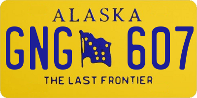 AK license plate GNG607