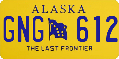 AK license plate GNG612