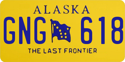 AK license plate GNG618