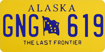 AK license plate GNG619