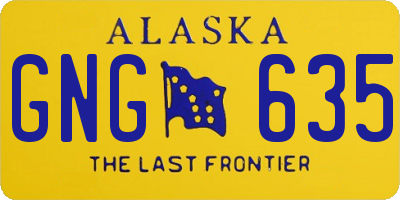 AK license plate GNG635