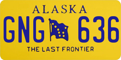 AK license plate GNG636