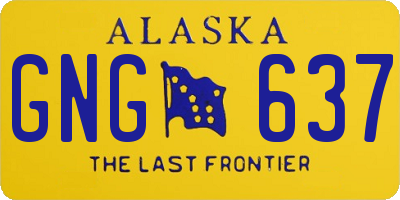 AK license plate GNG637