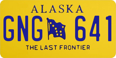 AK license plate GNG641